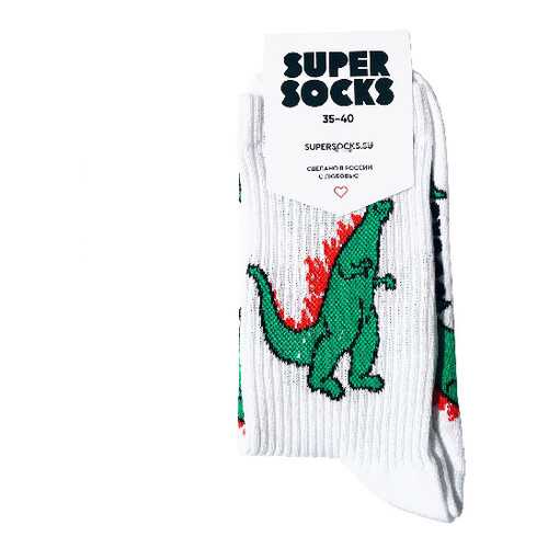 Носки унисекс Super Socks Godzilla белые 36-40 в Ойшо