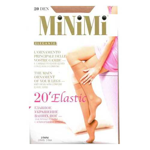 Капроновые гольфы женские MiNiMi ELASTIC 20 бежевые унив. в Ойшо